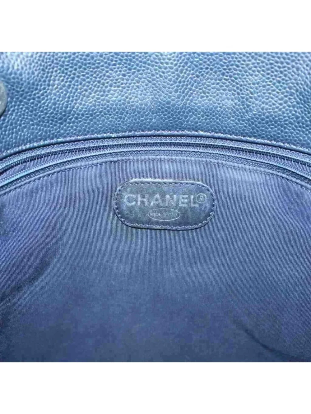 Chanel Quilted Caviar Leather Tote Bag Hand CC Logo Black